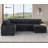 U-Shaped Sleeper Sectional with Integrated Storage -1297389258