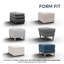 Housse extensible pour repose-pieds - Design exclusif et doux au toucher - Collection Fuco Velvet-100512856