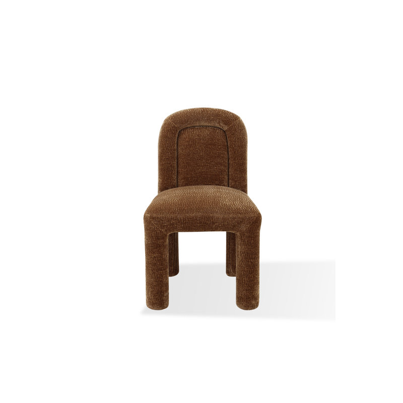 Xolani Fully Upholstered Dining Chair In Amber Sand Chenille