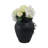 Rustic Terracotta Vase With Chain, Black-251735743