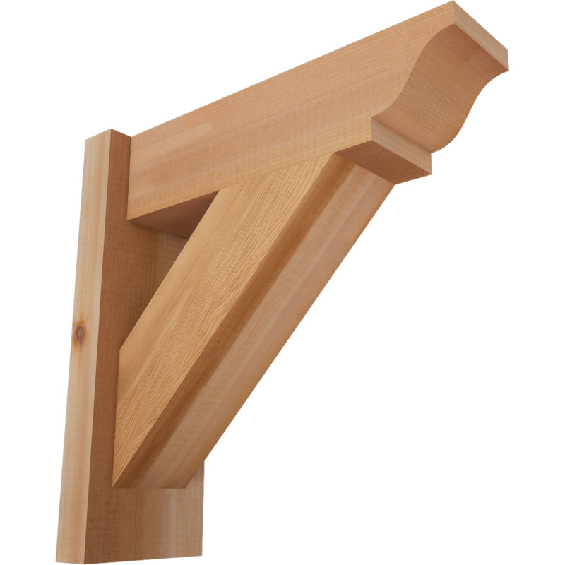 Persienne traditionnelle en bois rustique, P 16 po x H 16 po, Cèdre rouge de l'Ouest l 5 1/2 po (lisse)