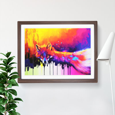 Dripping Fox Vol.1 Abstract 1 Piece Single Picture Frame Painting