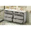 Meuble-lavabo gris 60 po avec lavabo en céramique, structure en bois massif, 3 tiroirs, grand espace de rangement, poignée en métal argenté, meuble-lavabo simple classique, gris, rangement, céramique, rétro-1026056143