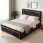 Velvet Upholstered Storage Bed Frame-1117769293-1298793776