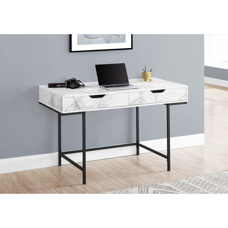 Bureau d'ordinateur, Blanc/Noir