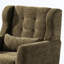 Chaise de salon en chenille moderne, fauteuil d'appoint en olive, rembourrage doux et confortable avec coussin et pieds en bois massif pour la chambre à coucher en chenille, chaise robuste et élégante