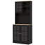 Armoire de garde-manger, armoire autoportante, armoire noire-1714996901