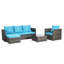 Ensemble de mobilier d'extérieur tissé pour relaxer et socialiser-900094997