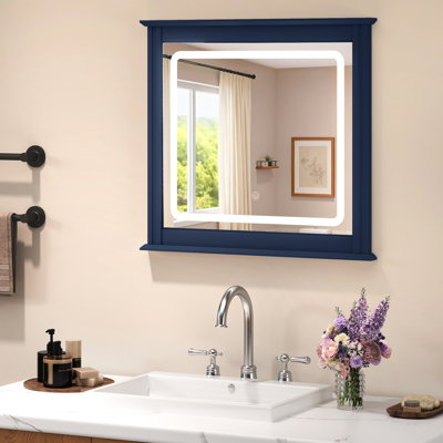 Miroir de salle de bain intelligent à DEL avec éclairage 3 couleurs