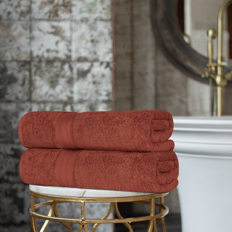 Drap de bain en coton peigné Glenlee, Chocolat chaud