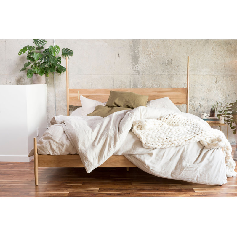 Dansk Solid Wood Bed, King, White Oak