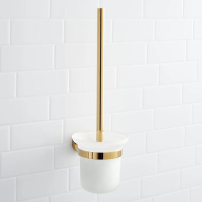 Ceeley Collection Metal Wall Mounted Toilet Brush and Holder