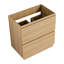 Meuble-lavabo 30 po - Meuble-lavabo moderne à double tiroir pour armoire autoportante en bois d'ingénierie teinté chêne, avec tiroir, look, bois, robinet pré-percé
