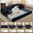 89" Boneless Corduroy Sleeper Sofa Bed, Modular Futon Couch, Compression Foam Sofa with 2 Pillows, No Assembly Required-79693599-76797014
