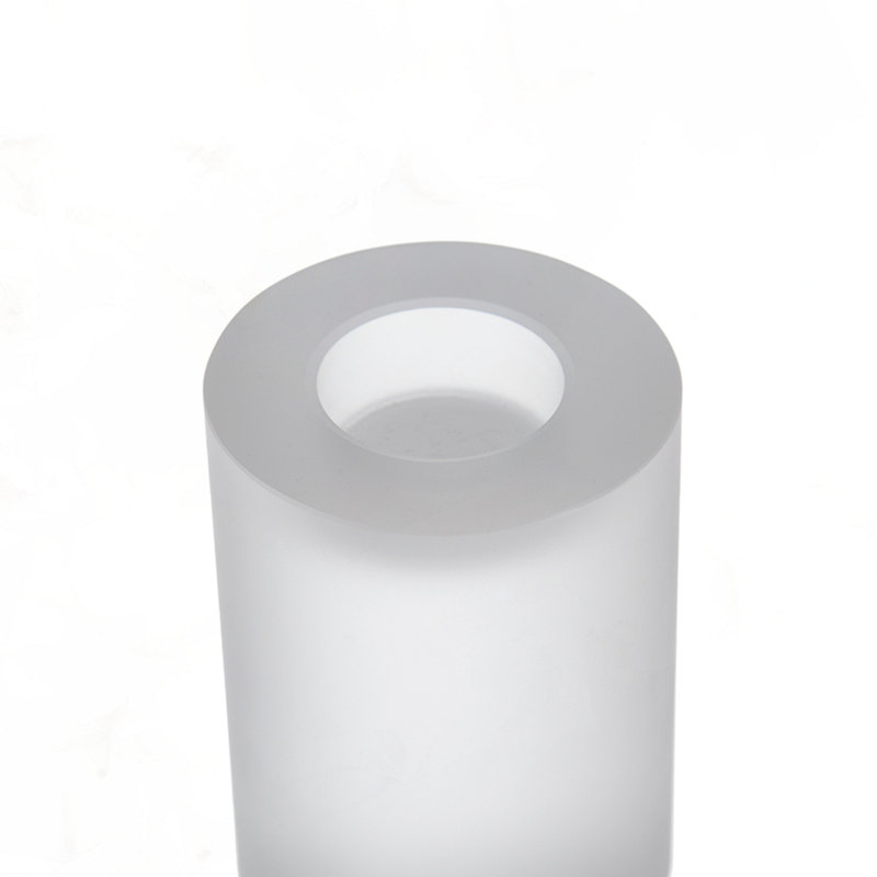 Petit porte-bougie en verre D3.1X7.1 "Palisade, H 7,1 po x l 3,1 po x P 3,1 po