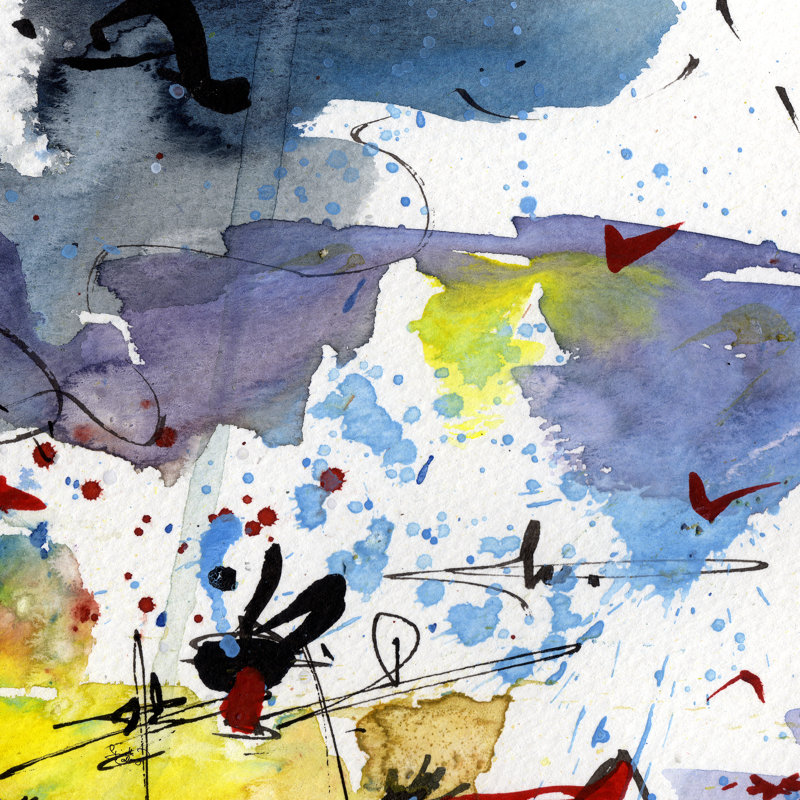 «Fairmont Ginette Fine Art Intuitive Abstract 1» par Ginette Callaway, reproduction d'art, H 12 po x l 12 po, Oui