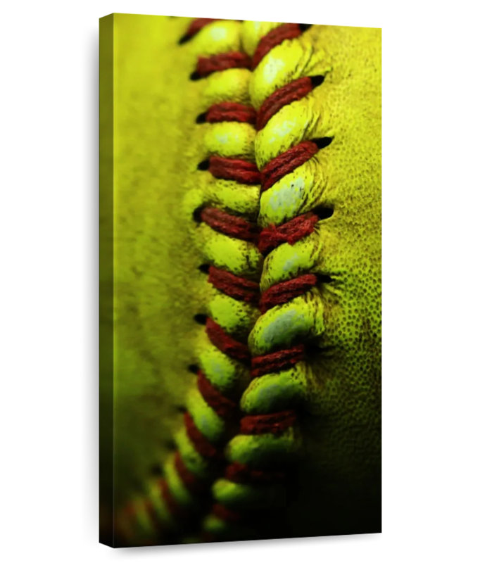 Yellow Softball, 36" H x 18" W