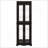 Lighted Glass Curio Display Cabinet With Wood Frame - Elegant Glass Storage For Wine, Toys & Collectibles - For Living Room, Kitchen & Pantry - Bulb Included, Black-13087323