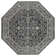 Markwart Vine and Border Textured Weave Black/Gray Indoor/Outdoor Rug