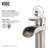 Hibiscus 16" L x 16" W x 5" H Square White Matte Stone™ Vessel Bathroom Sink with 11" H Faucet