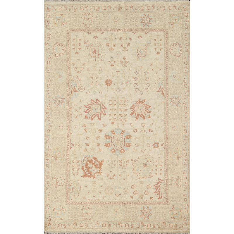 Tapis de couleur végétale Peshawar Chobi noué à la main 4 x 6