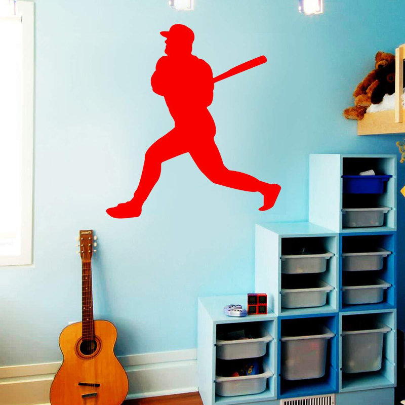 Décalcomanie murale Charity, H 18 po x l 16,5 po, Rouge