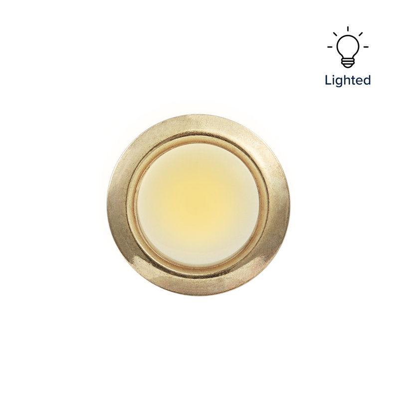 Heath Zenith Gold Metal Wired Lighted Push Doorbell Button Accessory