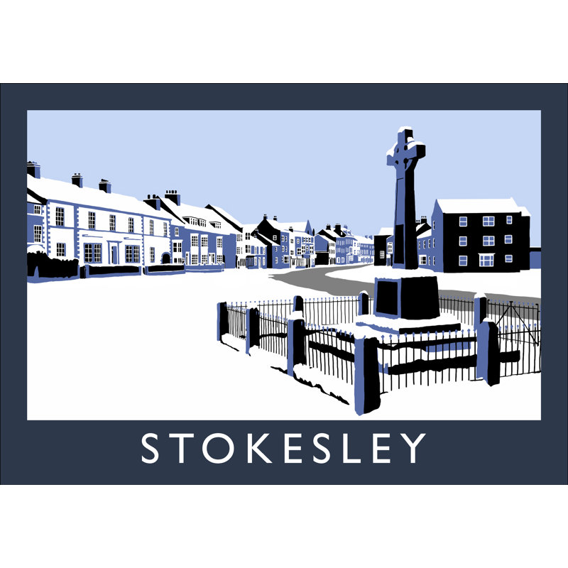 'Stokesley In Snow' by Richard O'Neil - Print, 40 cm H x 50 cm W x 1 cm D, No Frame