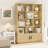 5-Tier Bookshelf, Boho Bookcase with Rattan Doors, Wooden Bookcase and Bookshelf with Storage,for Bedroom,Living Room