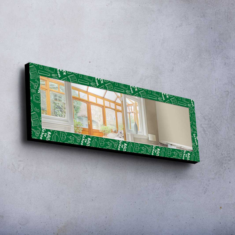 Élégant miroir décoratif avec cadre 100% bois de pin, 15,7 po x 47,2 po | Miroir en verre véritable (épaisseur: 0,2 pouce) | Peinture sur tissu élégante | Idéal pour le salon, la chambre à coucher et le vestibule