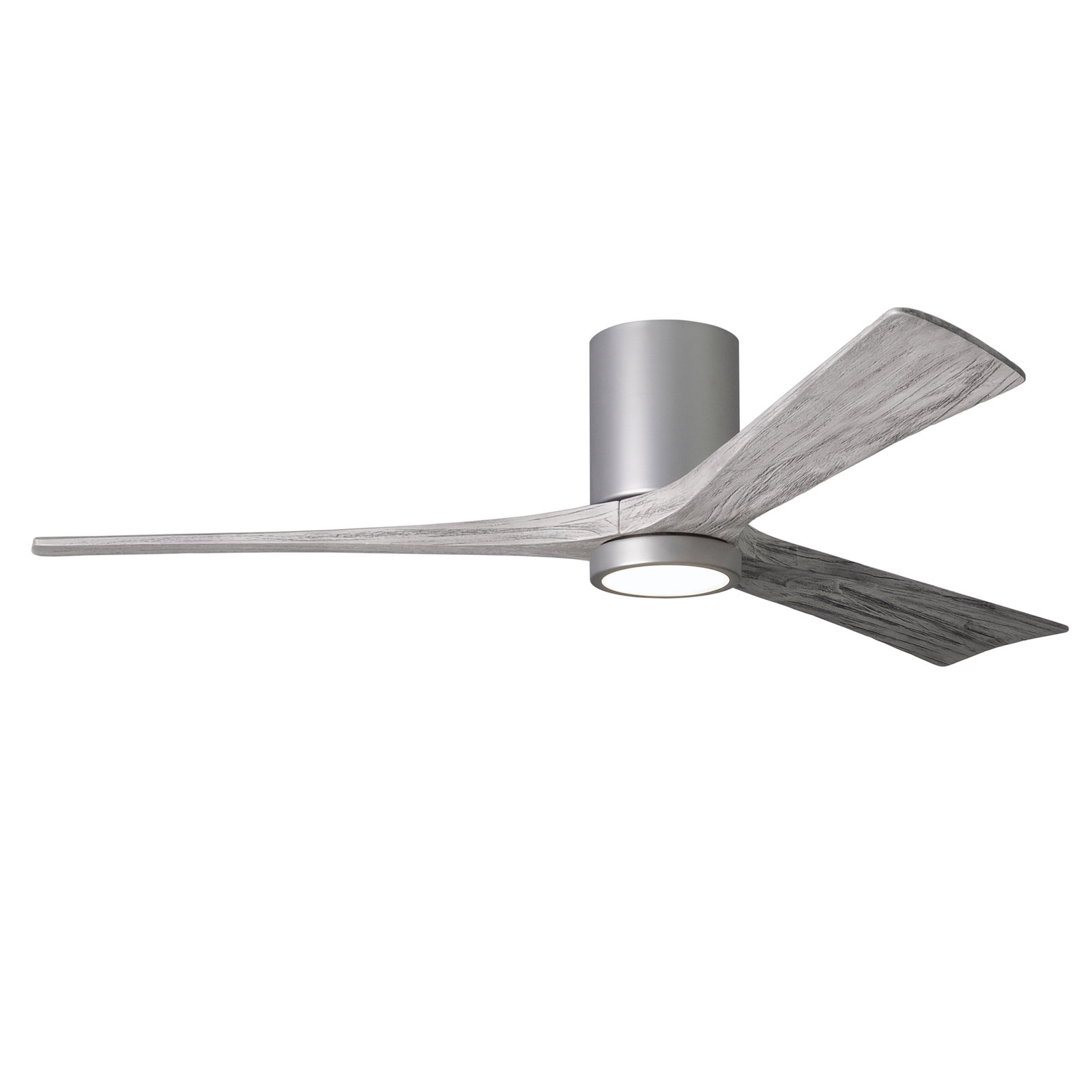 Olivier 3 Blade Ceiling Fan with LED Light Kit, Brushed Nickel, Barn Wood Tone, 60"