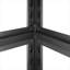 Étagère de rangement robuste en métal à 5 niveaux avec panneau perforé intégré, noir profond, l 47,2 po x P 18 po x H 78 po