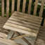 Banc à 2 places avec table encastrée Lock Garden - Bois massif pour patio rustique moderne