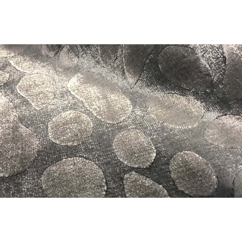 Tapis gris de haute qualité noué à la main