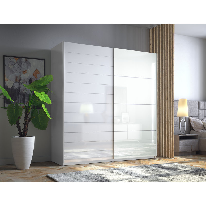 Ishilde 2 Door Manufactured Wood Wardrobe, 210cm H x 220cm W x 61cm D
