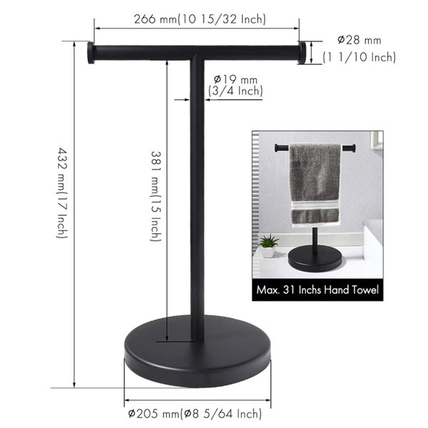 ACEHOOM Kitchen Countertop Freestanding Paper Towel Holder in