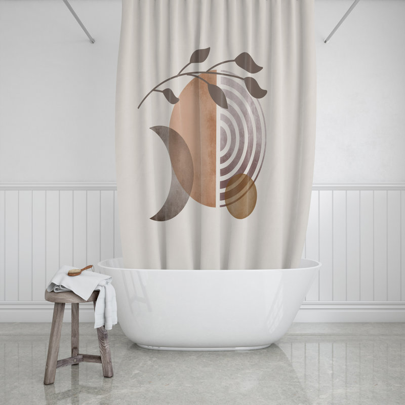 Braidyn Abstract Shower Curtain, 93" H x 70" W