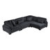 Brinsley 135”W Modern Corduroy Track Arm Modular Sectional Sofa