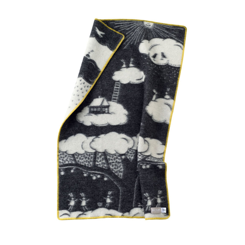Black Ellis Medium Wool Blanket