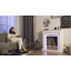 Metro 1800W Inset Electric Fireplace and Mantel Reach up to 30 m², White