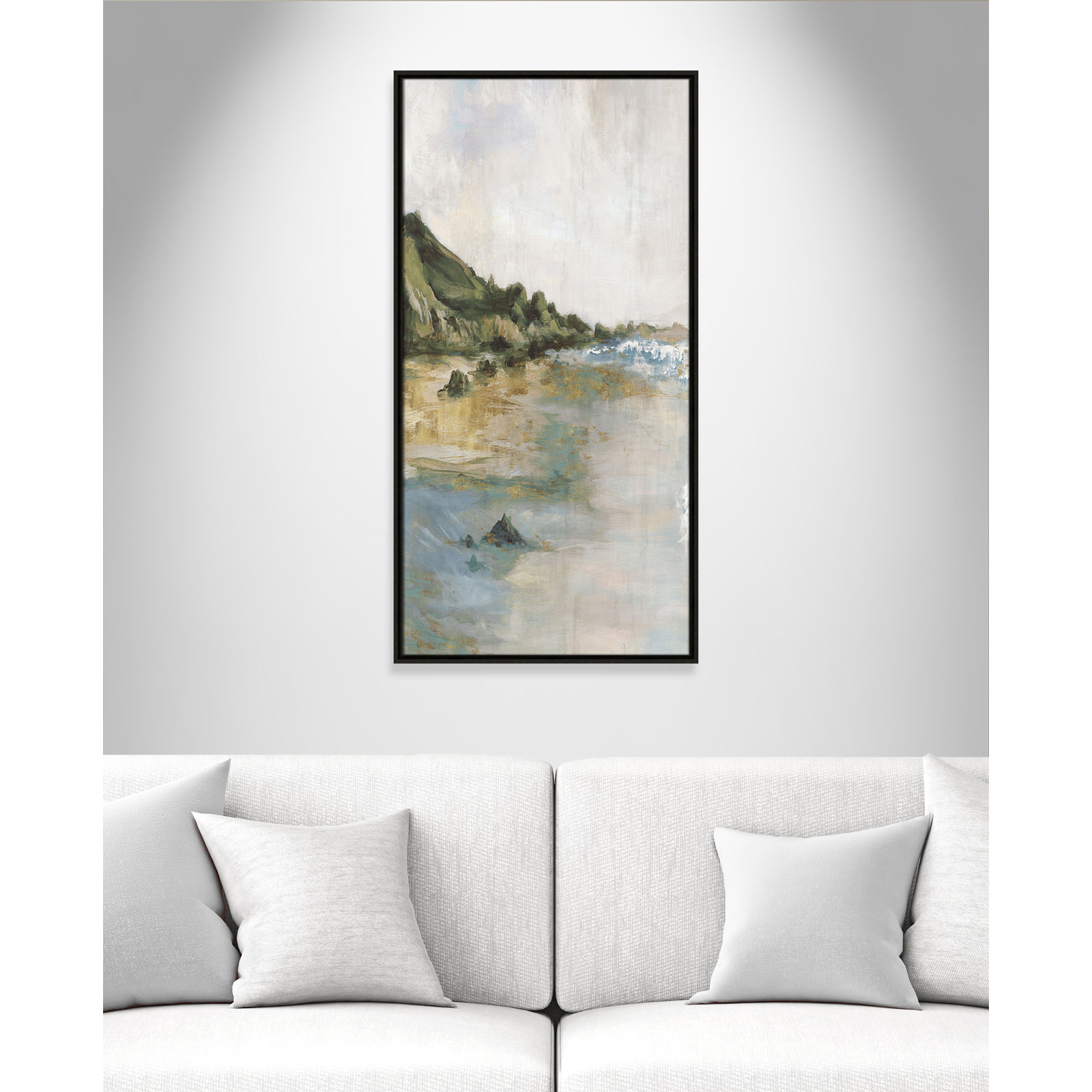 Cordoba "Tide's Edge" Print, 41.5" H x 21.5" W, Espresso