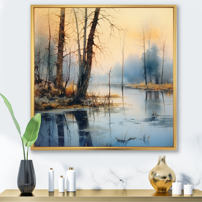 Été, paysage de lac, Illustration IV - Paysages, art mural, salon
