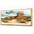 Toile avec cadre flottant or