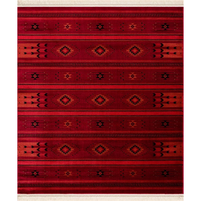 Tapis afghan rouge et noir Baluchi, Rectangle 2 pi x 3 pi