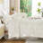 Andency California King Comforter Set Ivory - 7 Pieces Bed in a Bag Cal King Bedding Comforter Sets, Tufted Lightweight Fluffy Bed Set with Comforter, Sheets, Pillowcases & Shams-124621813-124621823