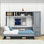 Lit escamotable en bois avec 2 tablettes et 2 tiroirs Tandie-1660981314-1660981313
