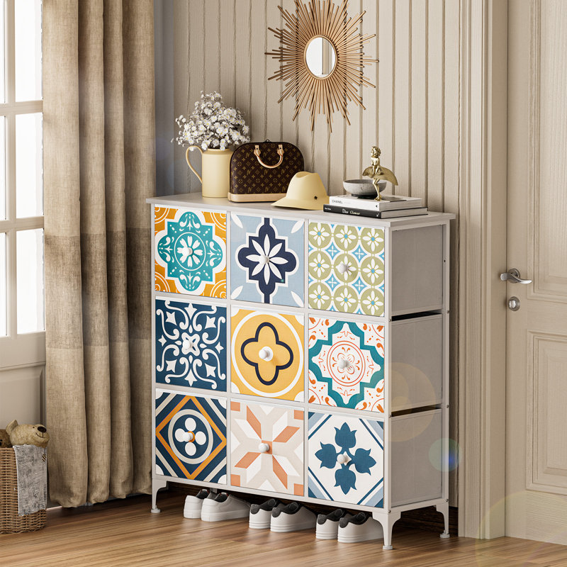 Commode haute pour commode pour chambre à coucher et commode 9 tiroirs Michille