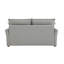 Canapé-lit modulaire en chenille gris avec rangement et 2 coussins décoratifs