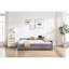 Lit de jour rembourré avec lit gigogne, structure de lit en bois robuste, conception en losange moderne, pour chambre à coucher, chambre d'amis (gris)-46101891