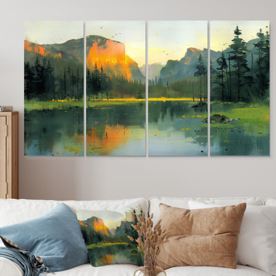 «Yosemite National Park Forest Landscape II - Landscape Mountains», ensemble d'art sur toile